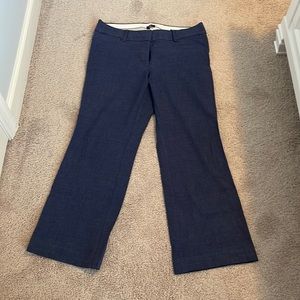 Loft Julie Trousers pants. Navy textured. size 12P